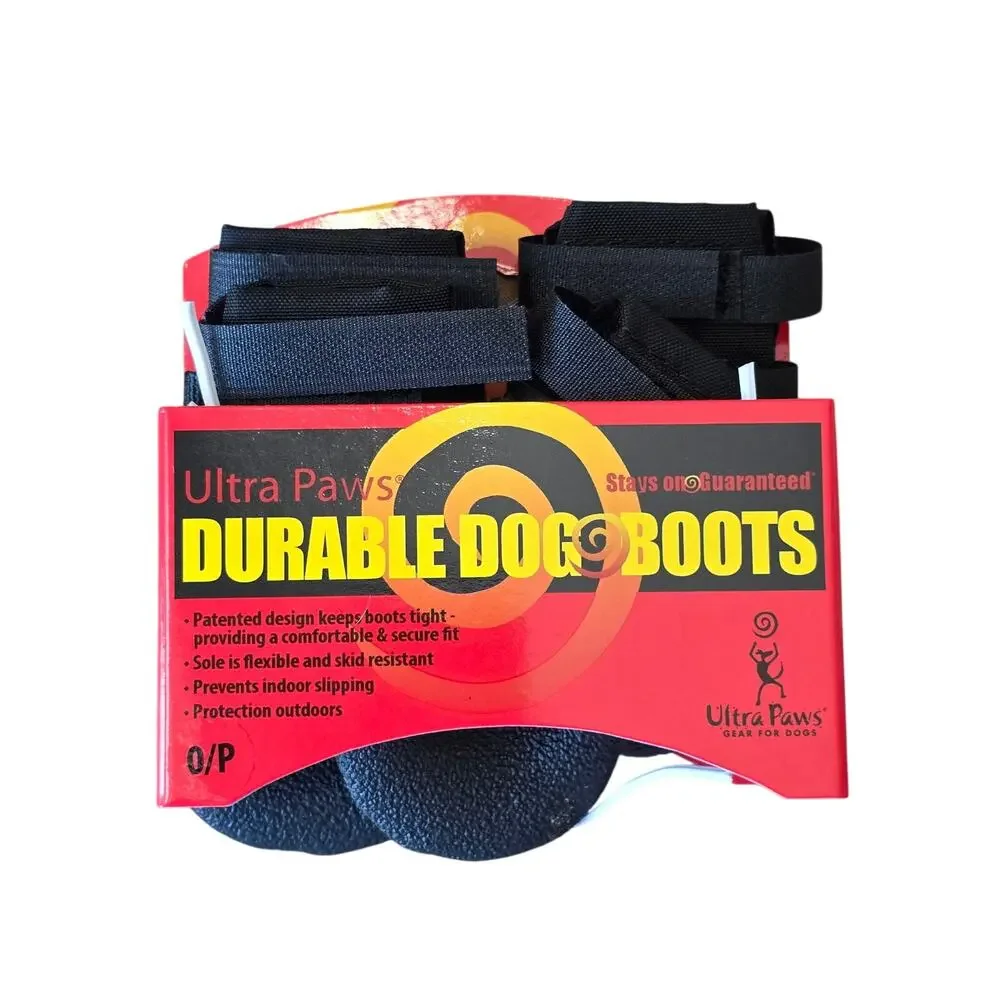 NWT Ultra Paws-Petite-Durable Dog Boots Protective  Black Non-Slip All Weather